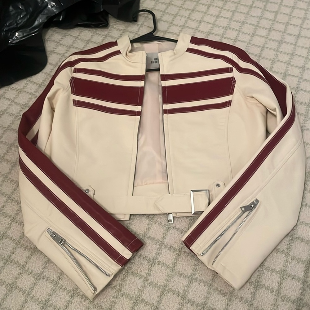 Urban Outfitters leather jacket with belt